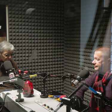 Christian LUX et Christian Cottet-Emard à Radio B à Bourg-en-Bresse (01), 04/12/2018