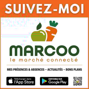 Sticker Marcoo à afficher sur vos marchés