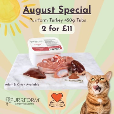 August special offer on Turkey Purrform Tubs at Kitty's Rawr Store