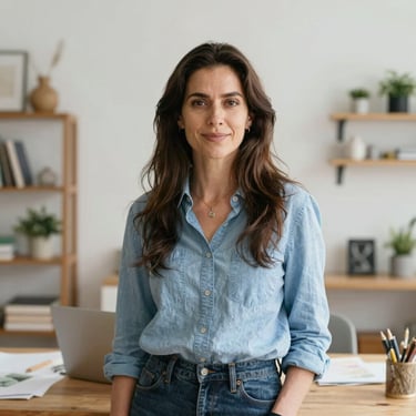 woman wearing black crew-neck shirt