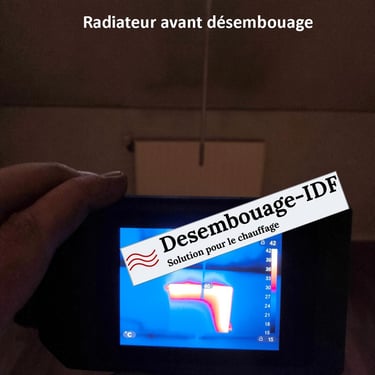 contrôle à la caméra thermique après désembouage du bâtiment 