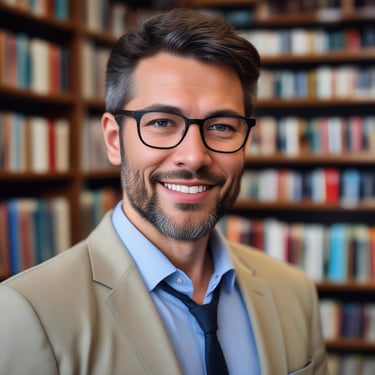 a man in a suit and tie smiling for the camera