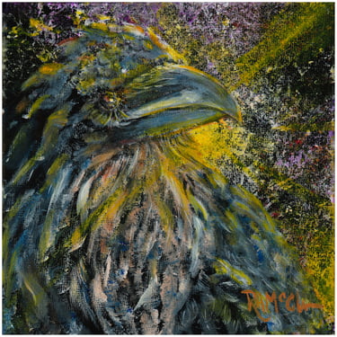 Jeckle Oil Painting Right Panel of Diptych. Heckle and Jeckle Series