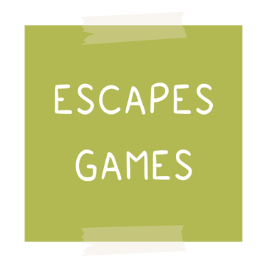 post it vert avec écrit Escapes games