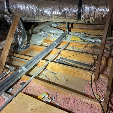 attic inspection HVAC electrical