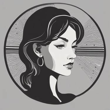 woman wearing black crew-neck shirt