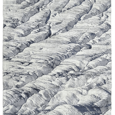 Handloom printed grey mountain ridge rug AT-1246 -Vezari Living 