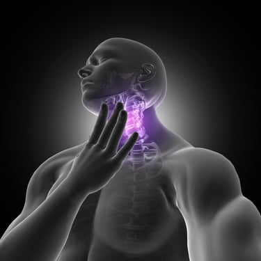 Homme 3D avec gorge phosphorescente