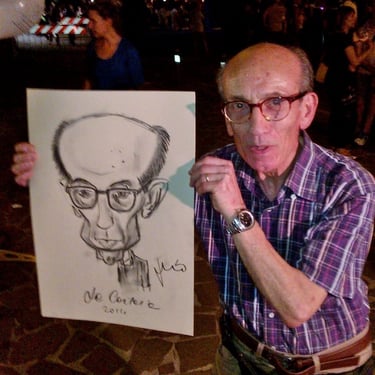 Caricatura in bianco e nero Matrimonio