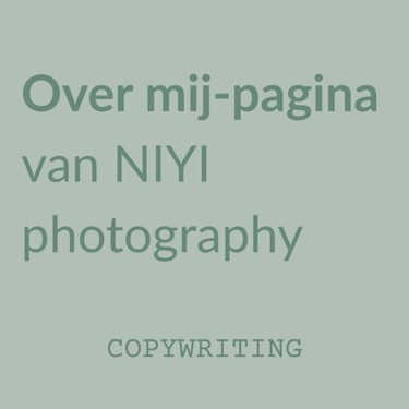 Over mij-pagina van NIYI photography