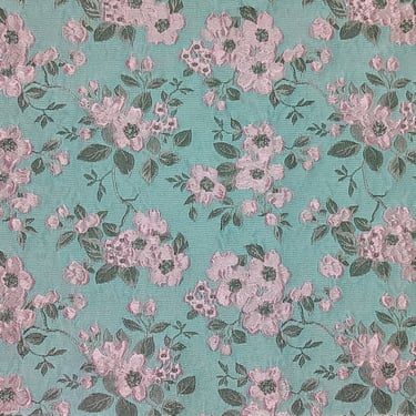Close-up of a floral jacquard fabric
