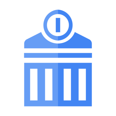 a bank with a coin in it