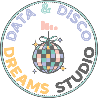 Data & Disco Dreams logo - creative studio for small businesses