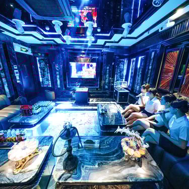 Không gian quán Karaoke Monaco Mỹ Đình hiện đại, view đẹp, phù hợp check-in sống ảo