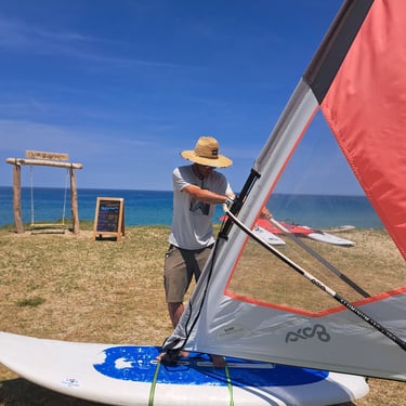 cours de planche a voile base nautique de lozari