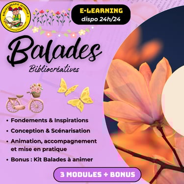 formation bibliothérapie balades créativité famille nature land-art