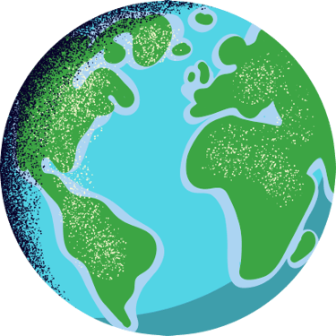 a globe with a globe in the middle of it