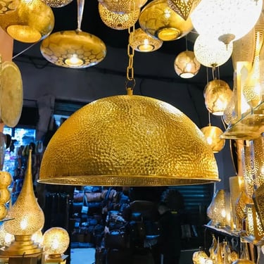 Laiton Maroc chandelier en laiton