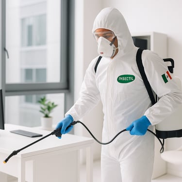 Fumigación profesional CDMX-técnico aplicando tratamiento seguro