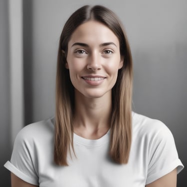 woman wearing black crew-neck shirt