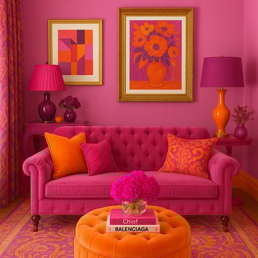 Vibrantly colored living room
