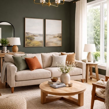 Deep Green Living Room