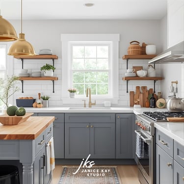 Modern Farmhouse Kitchen by Janice Kay Studio
