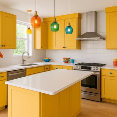 Goldenrod Yellow Cabinets