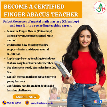 LevelUp Online Education finger abacus enhancing interactive numeracy learning for young children