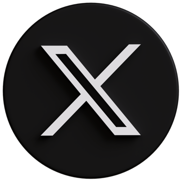 a black and white icon of a letter x