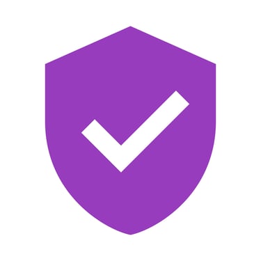 Un bouclier avec un symbole de validation