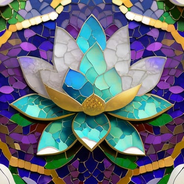 mosaic lily rainbow shades, reiki healing, spiritual