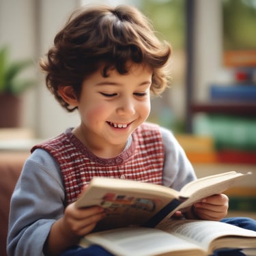 A happy customer holding the book with a smile.