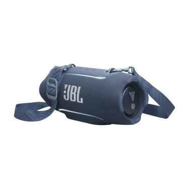 Enceinte JBL Xtreme 5 bleu avec sa sangle montée
