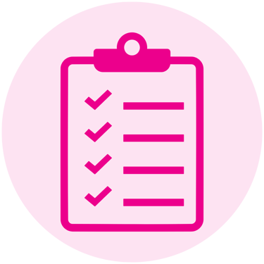 Checklist icon representing practical money support for real life.