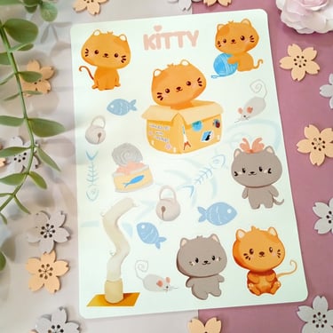 Stickers Chats Kawaii rigolo superbe