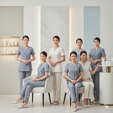 a group of women in scrubs and scrubs