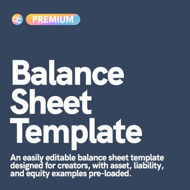 The Balance Sheet Template from Your Creative CPA