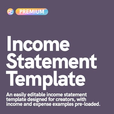 The Income Statement Template from Your Creative CPA