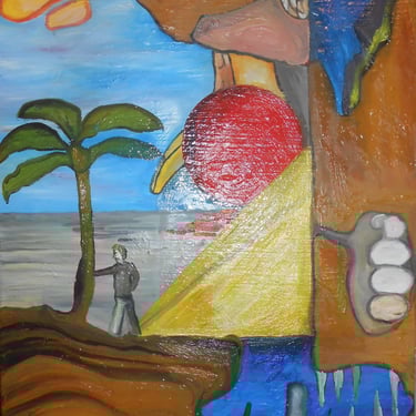 "La solitudine del mondo", oil on canvas. 