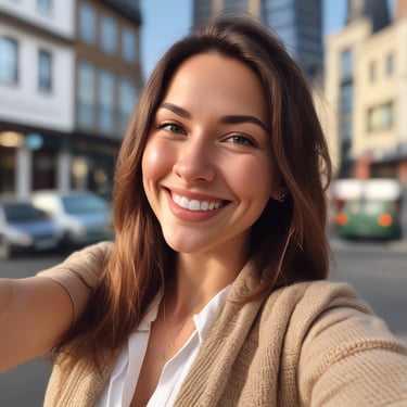 A happy customer giving a five-star rating on a digital review platform.