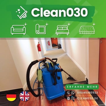 Clean030: Professionelle Teppichreinigung für Büros und Coworking Spaces in Berlin – Hygiene für moderne Arbeitswelten.