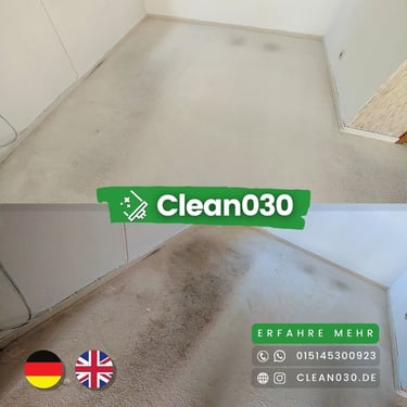 Top bewertete Teppichbodenreinigung in Berlin: Professionelle Tiefenreinigung für saubere Teppiche von Clean030.