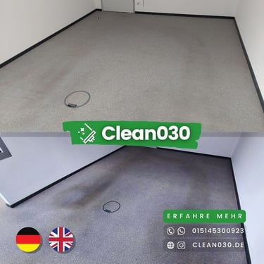 Spezialreinigung stark verschmutzter Teppichböden durch Clean030 Berlin. Rettung von Teppichen bei hartnäckigem Schmutz.