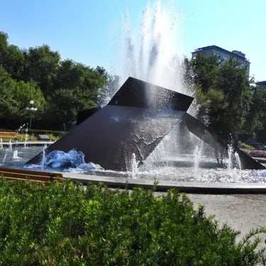 Fontaine de la gare du Palais. Québec.