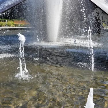 Fontaine de la gare du Palais. Québec.