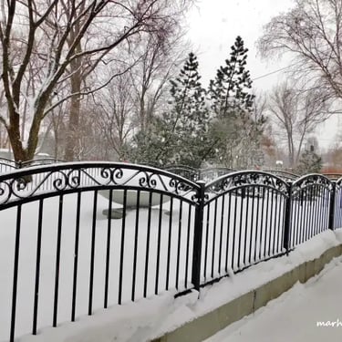 Domaine Maizerets, clôture en hiver.