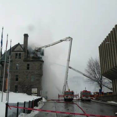 Incendie du Manèege., vue générale.