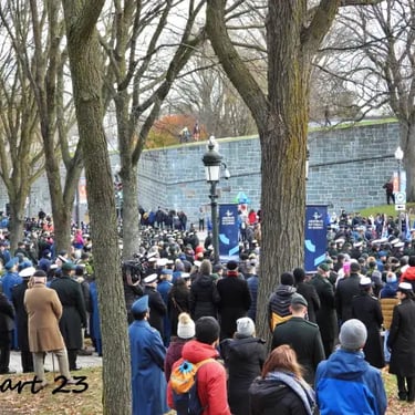 Jour du souvenir, foule.