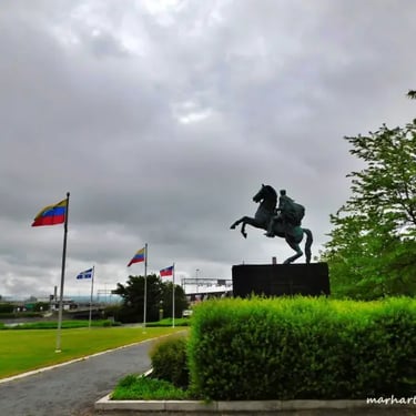 parc Amérique latine, drapeaux.